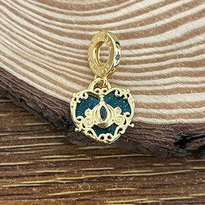 Pandora Disney Cinderella's Carriage & Heart Double Dangle Charm